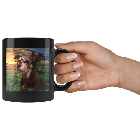 Image of Customizable Photo Black Ceramic Mug