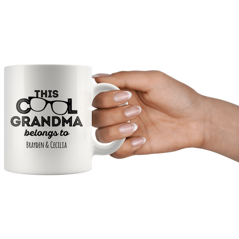 This Cool Grandma Personalized White Ceramic Mug