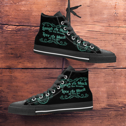 Image of Laugh Love Live Sugar Skull High Top Shoes