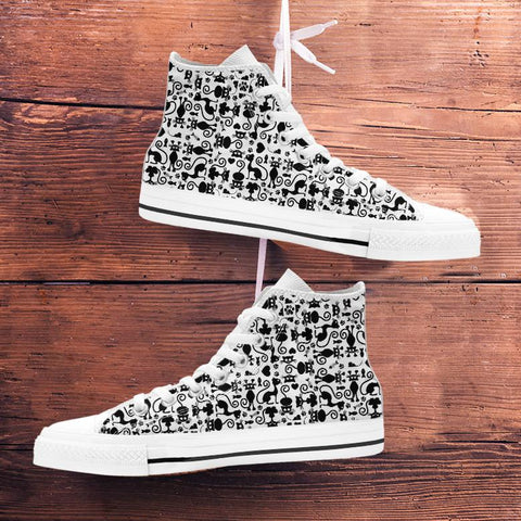 Image of Cats High Top Shoes White