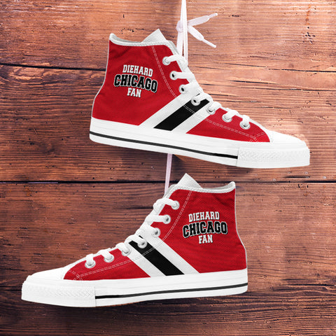Image of Diehard Chicago Fan Sports High Top Shoes White