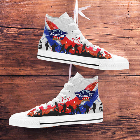 Image of American Veteran High Top Shoes White