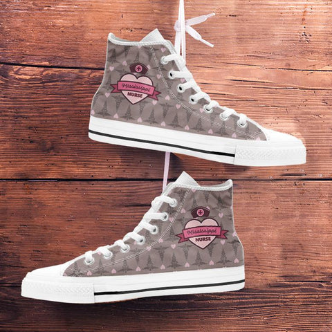 Image of Mississippi Nurse High Top Shoes Rosy Brown
