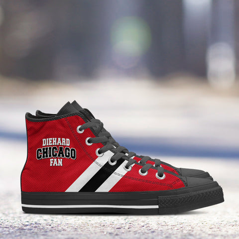 Image of Diehard Chicago Fan Sports High Top Shoes Black