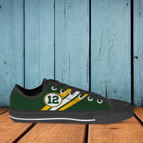 Image of Green Bay 12 Sports Low Top Shoes Black