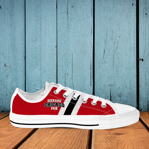 Image of Diehard Chicago Fan Sports Low Top Shoes White