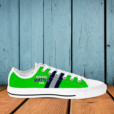 Image of Women's Diehard Seattle Fan Sports Low Top Shoes Green White