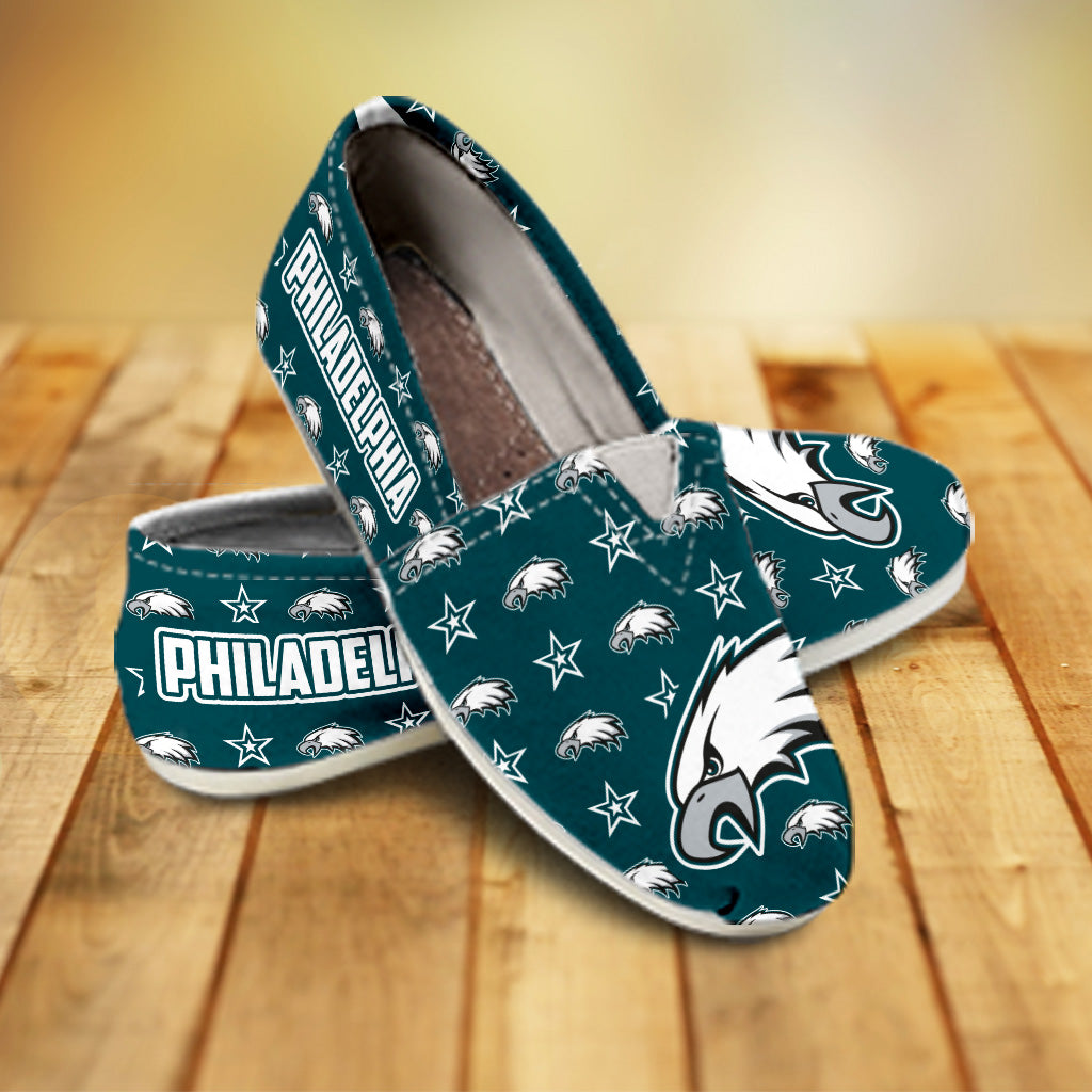 Philadelphia Football Fan Sports Ladies Casual Shoes