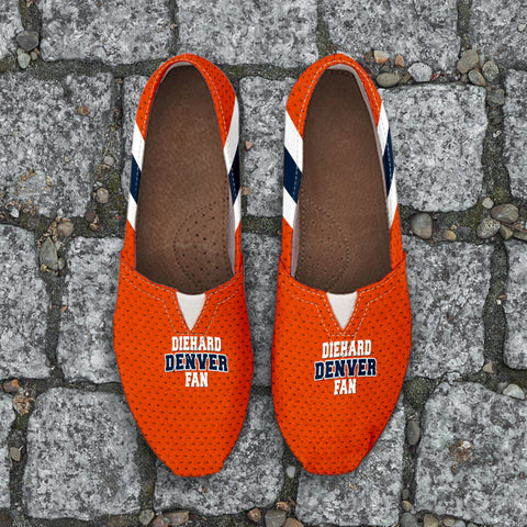 Image of Diehard Denver Fan Sports Ladies Casual Shoes  Orange