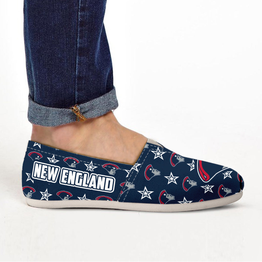 New England Football Fan Sports Ladies Casual Shoes