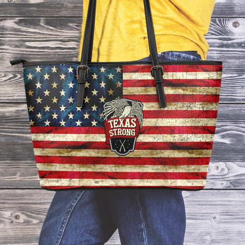 Image of Texas Strong Large Leather Tote Bag