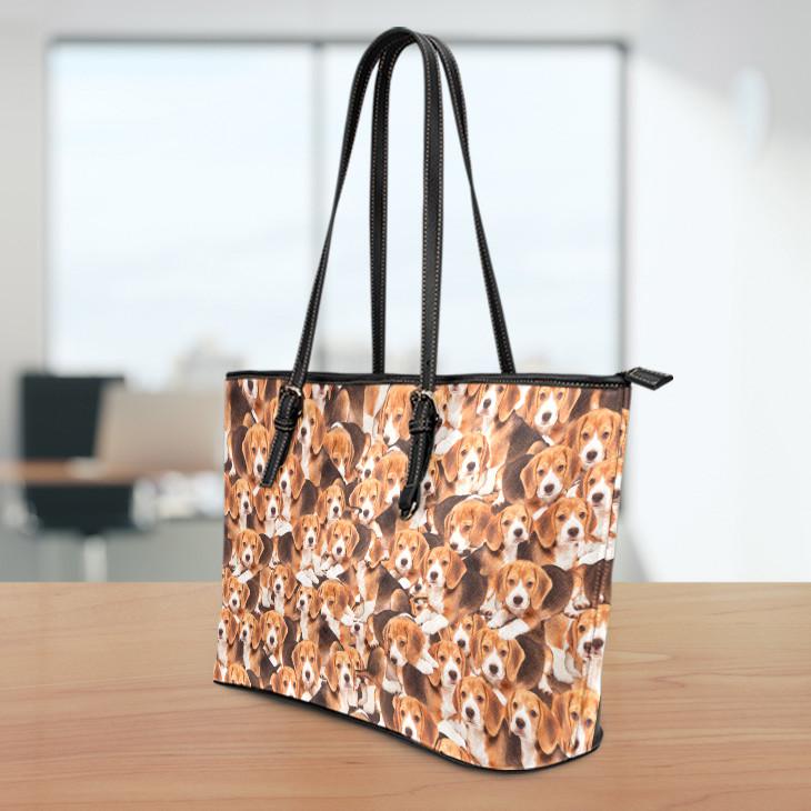 Beagles Leather Tote Large
