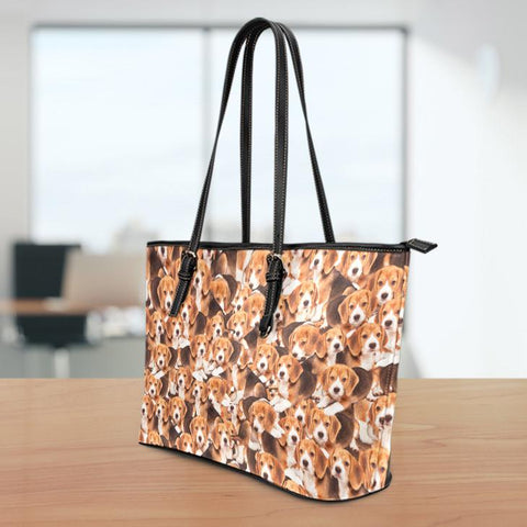 Image of Beagles Leather Tote Large