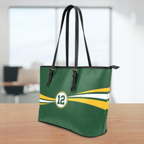 Image of Green Bay 12 Sports Leather Tote Bag Small