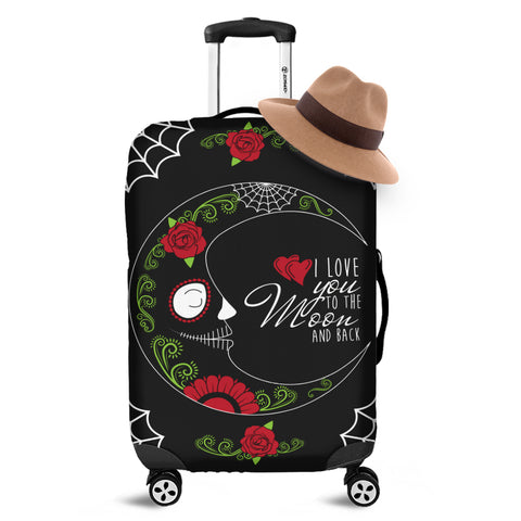 Image of Love You To The Moon Sugar Skull Luggage Cover