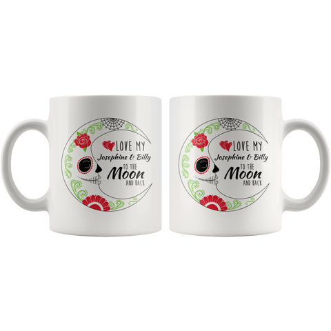 Image of Love To The Moon and Back Personalized Ceramic Mug