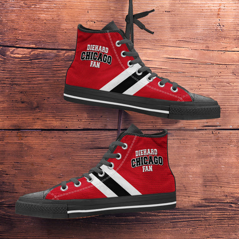 Image of Diehard Chicago Fan Sports High Top Shoes Black