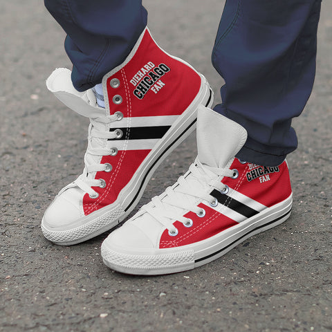 Image of Diehard Chicago Fan Sports High Top Shoes White