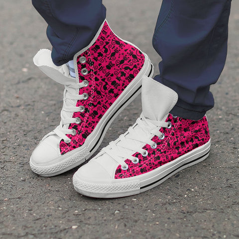 Image of Cats High Top Shoes Pink