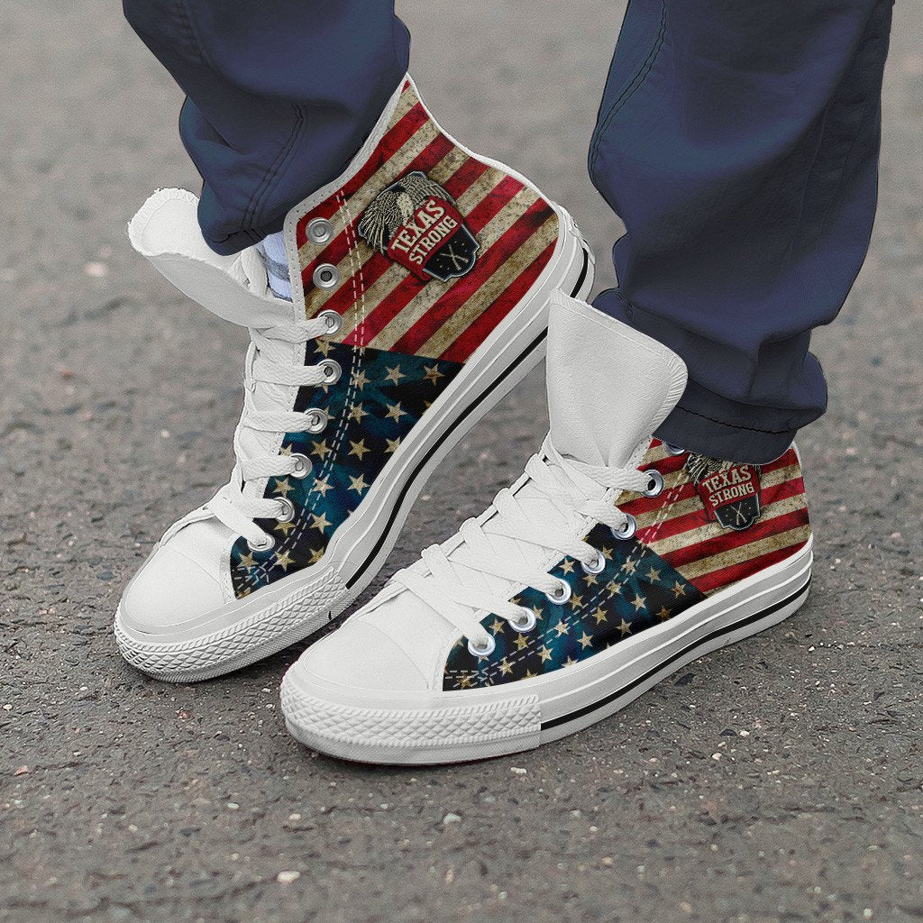 Texas Strong High Top Shoes White
