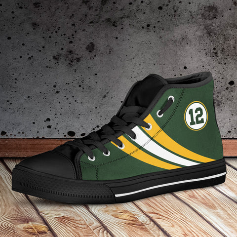 Image of Green Bay 12 Sports High Top Shoes Black