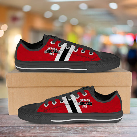 Image of Diehard Chicago Fan Sports Low Top Shoes Black