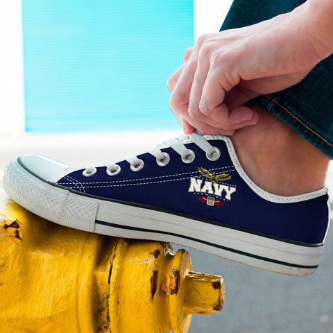 Image of Navy Low Top Shoes