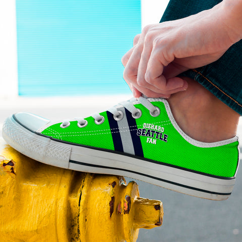 Image of Women's Diehard Seattle Fan Sports Low Top Shoes Green White