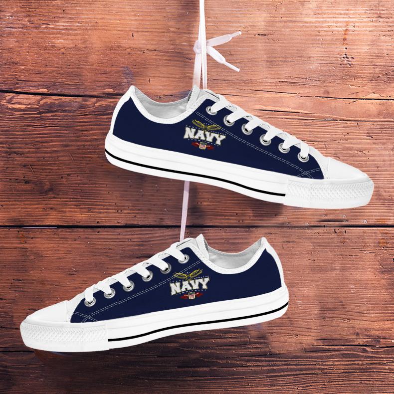 Navy Low Top Shoes