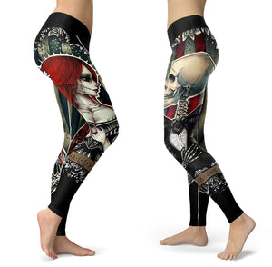 Sugar Skull Sally and Jack Leggings Yoga Pants