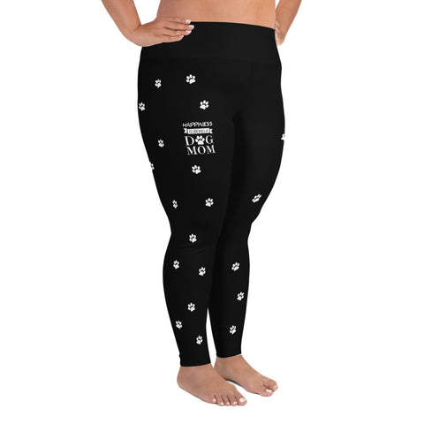 Image of Happiness Is Being a Dog Mom Leggings Plus Size