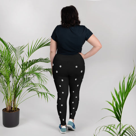 Image of Happiness Is Being a Dog Mom Leggings Plus Size