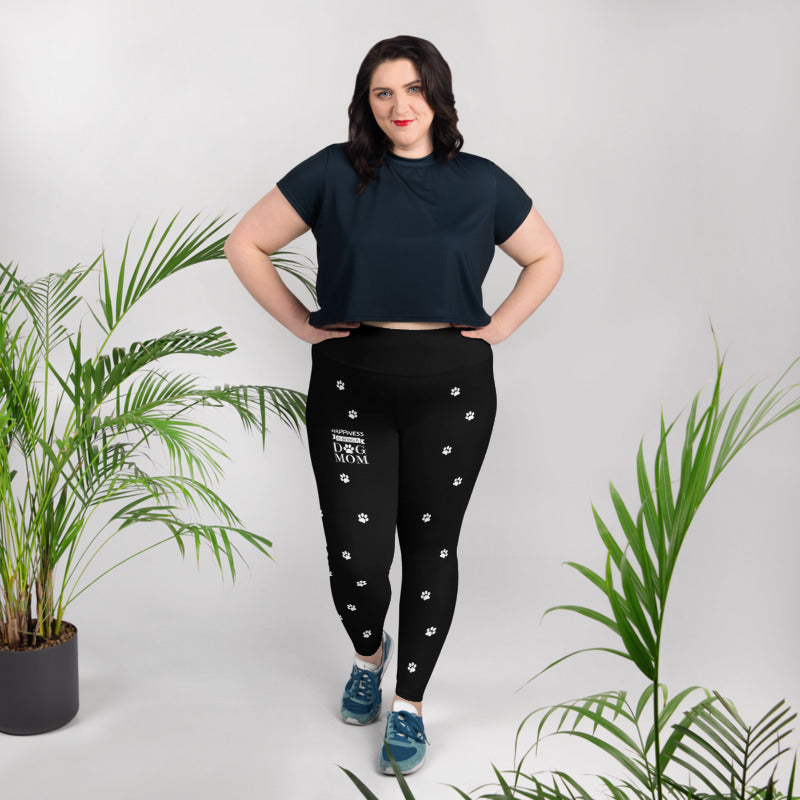 Happiness Is Being a Dog Mom Leggings Plus Size