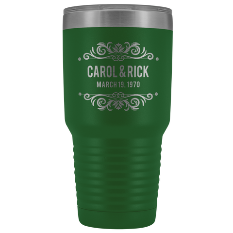 Image of Couples Est Personalized Tumbler 30oz