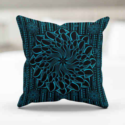 Image of Mandala Pillow Cover Turquoise