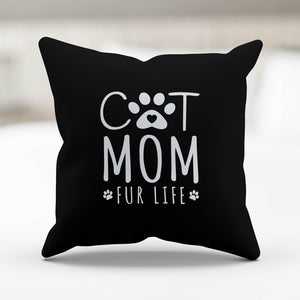 Cat Mom Fur Life Pillow Cover