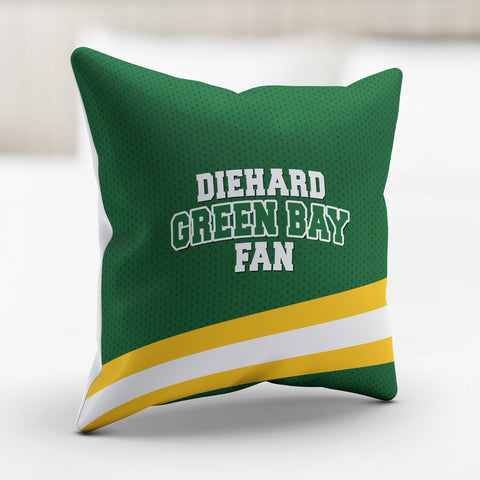 Image of Diehard Green Bay Fan Sports Pillowcase