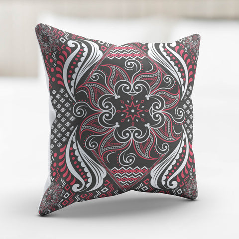Image of Mandala Pillow Cover Pink and Gray