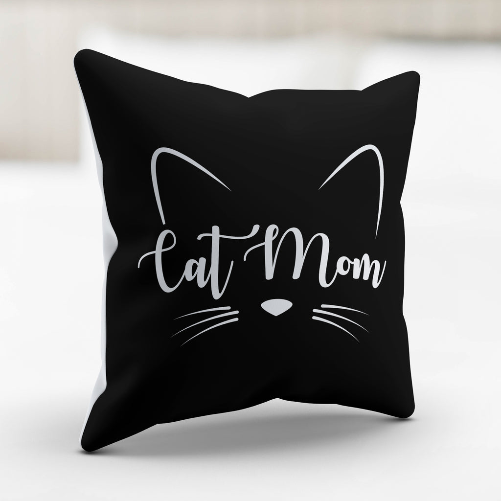 Cat Mom Whiskers Pillow Cover