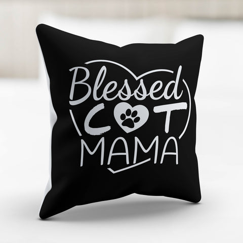 Image of Blessed Cat Mama Pillow Cover