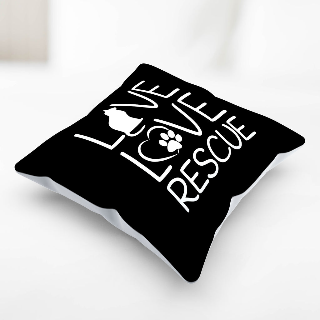 Live Love Rescue Cat Pillow Cover
