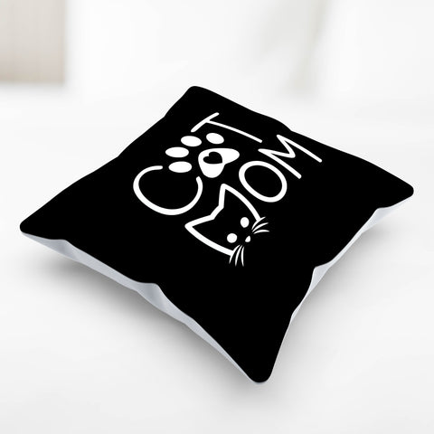 Image of Cat Mom Kitty Face Pillow Cover