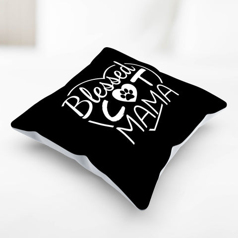 Image of Blessed Cat Mama Pillow Cover