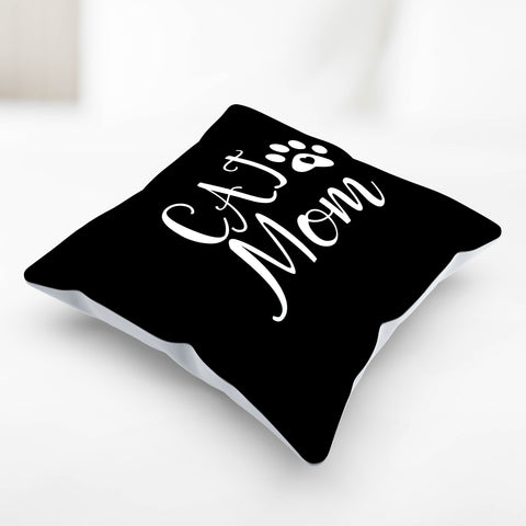Image of Cat Mom Paw Pillow Cover