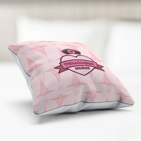 Image of Mississippi Nurse Pillowcase Pink