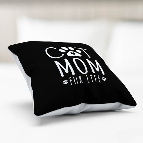Image of Cat Mom Fur Life Pillow Cover
