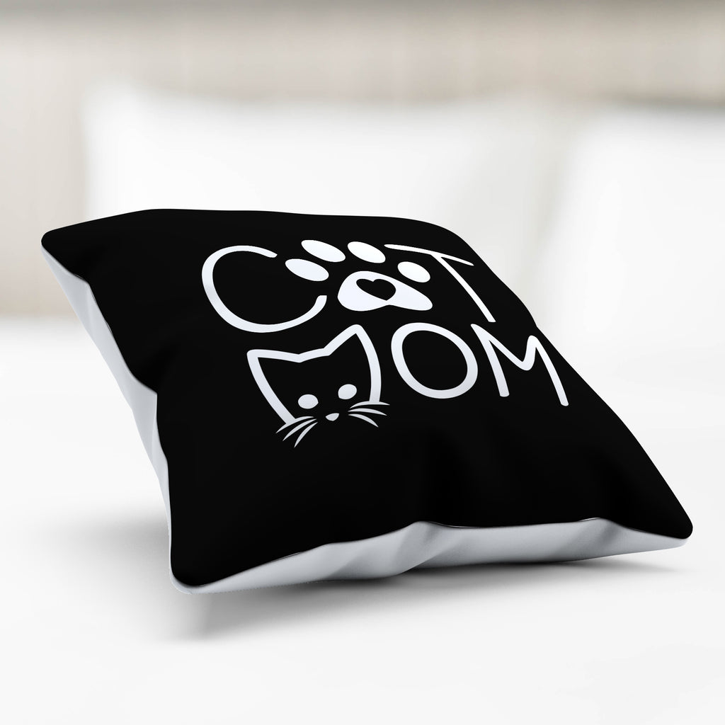 Cat Mom Kitty Face Pillow Cover