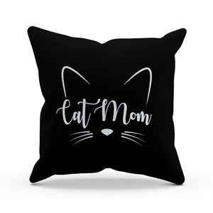 Cat Mom Whiskers Pillow Cover