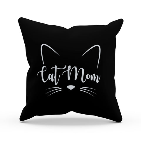 Image of Cat Mom Whiskers Pillow Cover