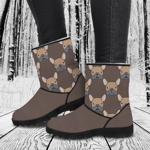 Image of Pug Brown Faux Fur Boots